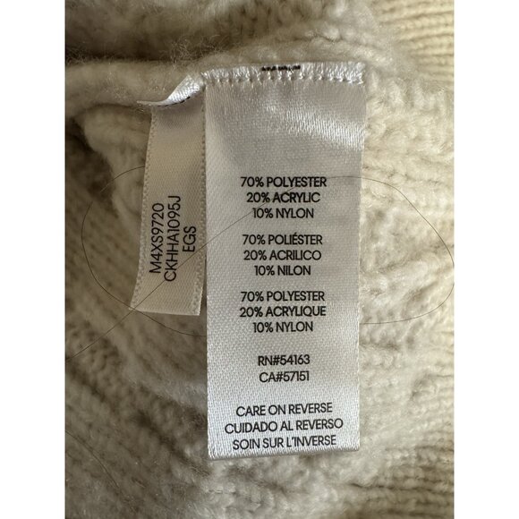 Calvin Klein Women's Sweater S Small Soft Thick Pullover Fishermans Cable NEW - Picture 10 of 13